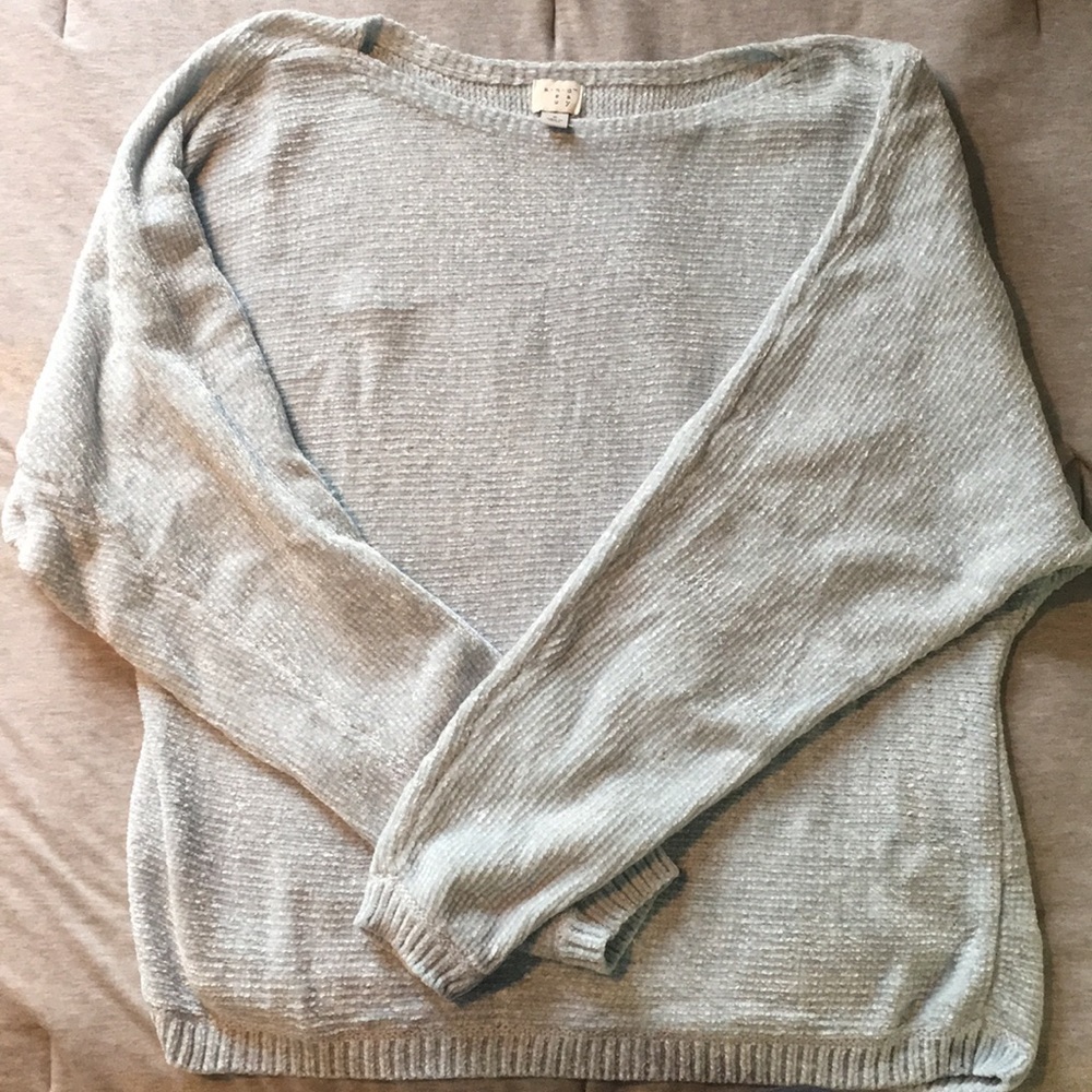 Baby Blue Chenille Sweater